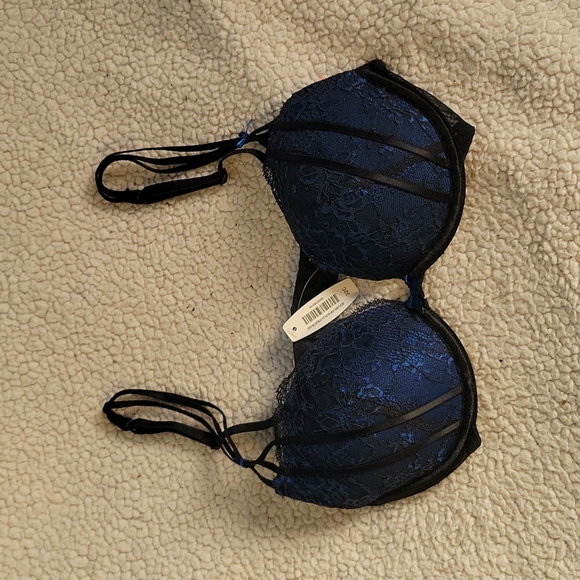 NWT Adore Me Blue and Black Bra Size 32c - Picture 2 of 12